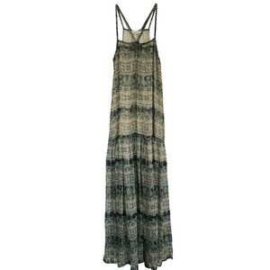 Womens‎ Soft Flowy Sleeveless Halter Maxi Dress Multi Print Sz. S Boho Beach